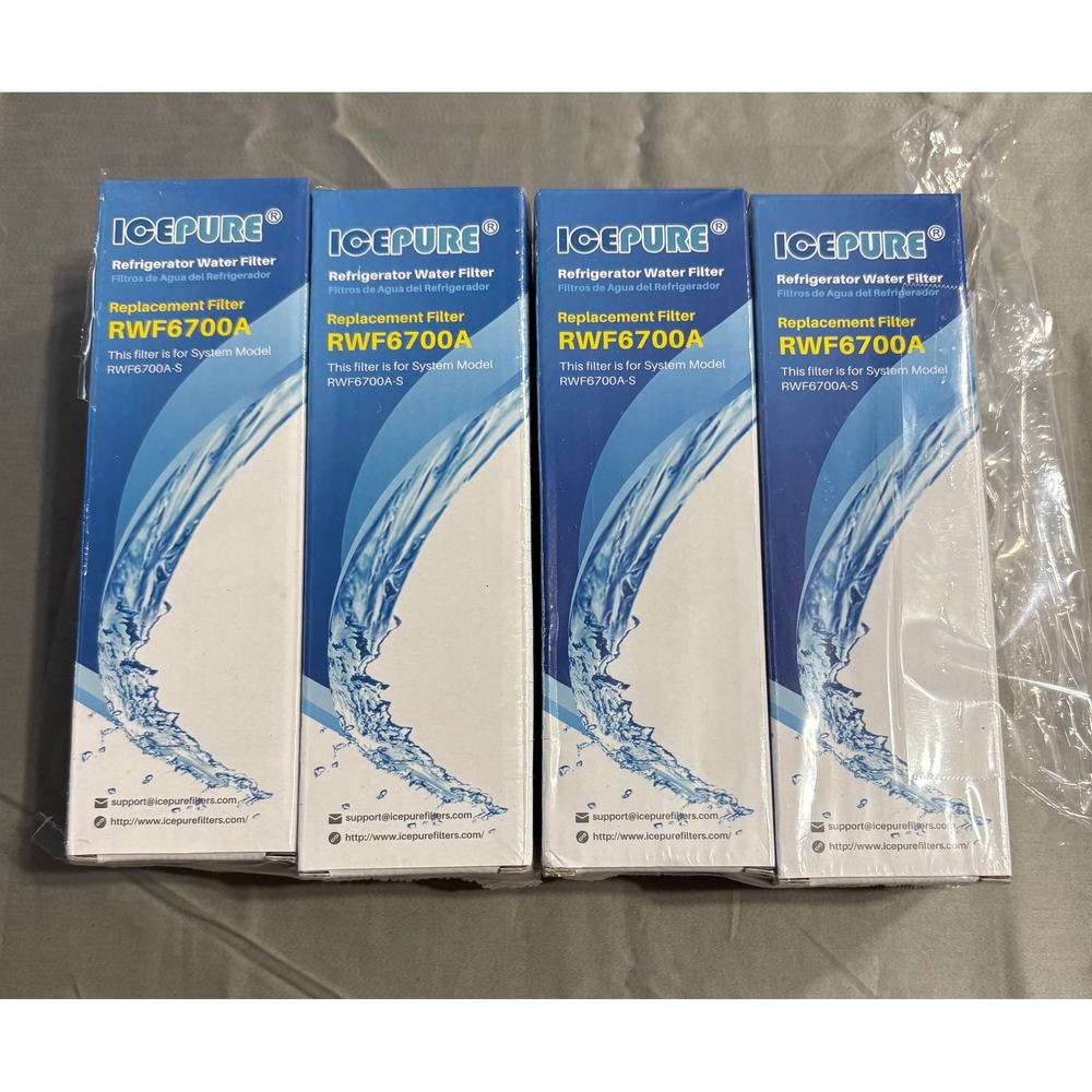 ICEPURE‎ RWF6700A Refrigerator Water Filter Replacement 4-Pack RWF6700A-S New